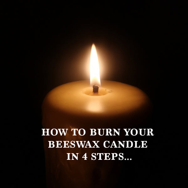 How to burn your beeswax pillar candle in 4 steps