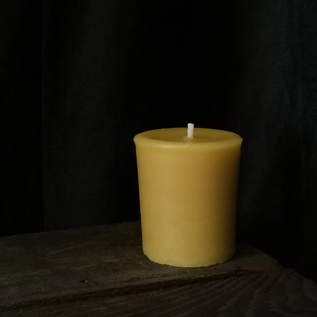 A Gold Rustic Votive candle